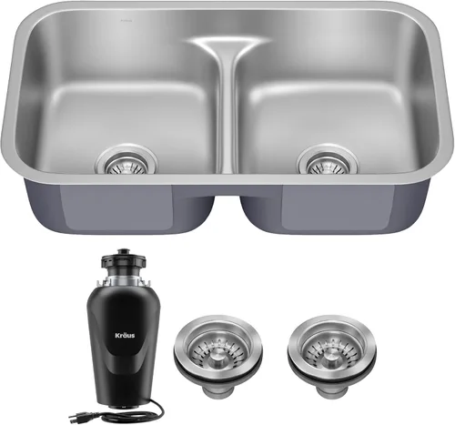 Miniatura 19 de Kraus Premier KBU17 Fregadero de cocina de acero inoxidable de calibre 18, de un tazón, de montaje por debajo para barra de cocina, 35.56 cm