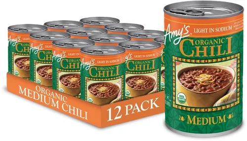Miniatura 20 de Amy's, Chili, Sin gluten, Vegetariano, Orgánico, Picante Medio, Pimiento jalapeño, 14.7 oz, Paquete de 6