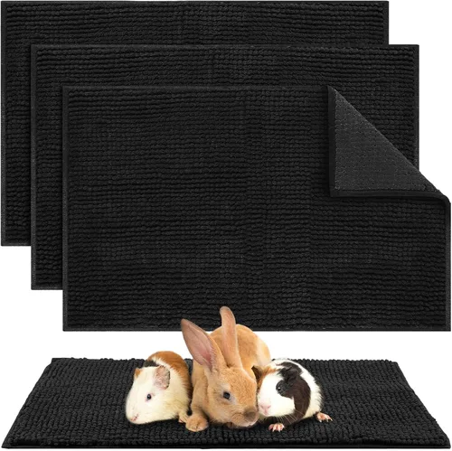 Miniatura 8 de Amylove 4 Piezas Forro de Jaula para Conejo de Indias Ropa de Cama para Conejo de Indias Alfombrilla para Puerta de Perro para Patas de Mascotas
