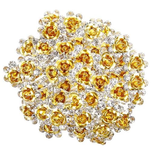 Miniatura 8 de 40 horquillas para el cabello con diamantes de imitación en forma de U, accesorios para el cabello de cristal para novia, boda, fiesta, niña, dulce
