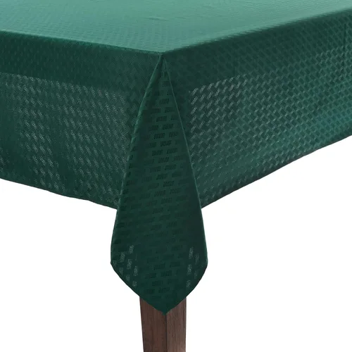 Miniatura 9 de Violet Linen Christmas Novelties - Manteles jacquard de poliéster con patrón de rayas acanaladas, 70 pulgadas, redondos, color verde