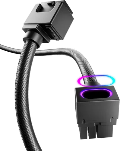 Miniatura 15 de AsiaHorse Hydrus-24PIN PC PSU Extensión de Cable ARGB LED, Cable de Extensión de Energía de la Placa Madre de Cobre Diseño Integrado, 2000W de Negro