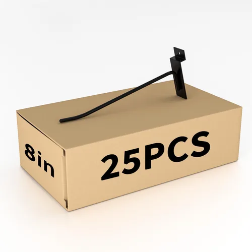 Miniatura 9 de Ganchos de pared de listones de 4 pulgadas, gancho de pared de listones negros, 25 ganchos para accesorios de panel de pared de listones