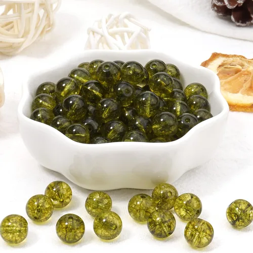 Miniatura 5 de 35 piezas de cuentas sueltas de jade peridoto de 10 mm para hacer joyas, cuentas naturales semipreciosas redondas y suaves para espaciadores