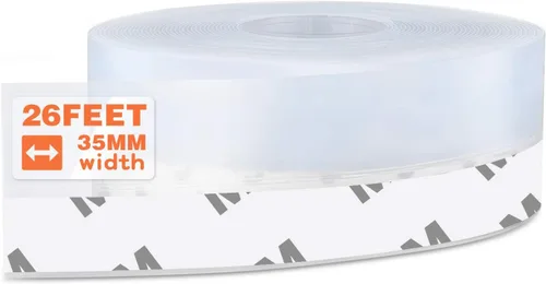 Miniatura 9 de MIKOSI cinta de sellado de silicona de 26 pies, cinta adhesiva para puertas, ventanas, huecos de duchas