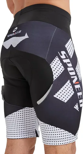 Miniatura 10 de sponeed Pantalones cortos de ciclismo para hombre, pantalones acolchados para ciclismo, ropa de ciclismo