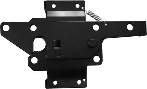 Miniatura 4 de Pestillo de puerta autobloqueante, montaje en poste resistente, palanca de gravedad automática, cerradura de puerta de valla de madera/PVC con Negro