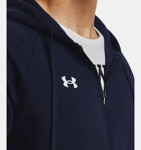 Miniatura 4 de Under Armour Rival - Sudadera de vellón para hombre, con capucha y cierre con cremallera completa