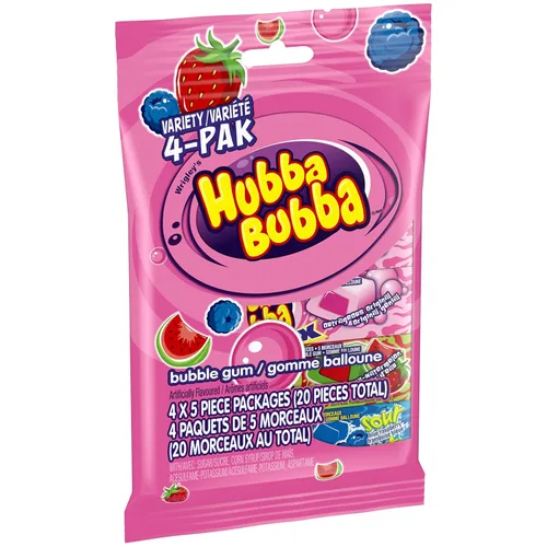 Miniatura 3 de Hubba Bubba Bubblegum, Variedad 4 PAK, {Importado de Canadá}