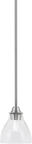Miniatura 83 de Toltec Lighting Paramount - Mini colgante de 1 luz en acabado negro mate con cristal de arte perla de 7 pulgadas y estilo negro