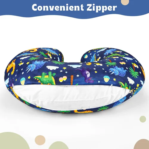 Miniatura 7 de Hooyax Funda de almohada de lactancia impermeable para bebé, fundas elásticas para almohadas de lactancia materna, adorable funda de almohada