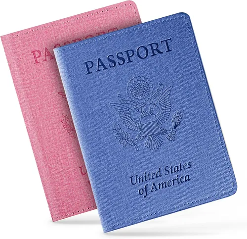 Miniatura 15 de Funda para pasaporte de vacunación, Azul 2PK