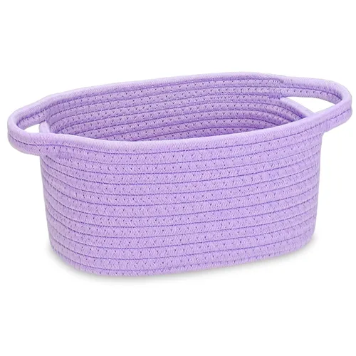 Miniatura 8 de Abenkie - Cesta de almacenamiento pequeña, bonita canasta de algodón tejida con cuerda de algodón para perro y gato, para guardería, sala de estar