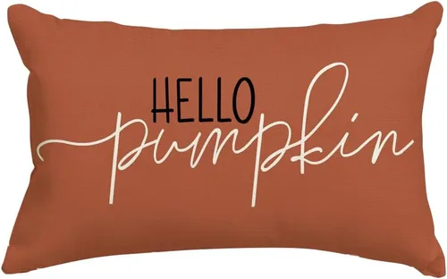 Miniatura 16 de RABUSOFA Fundas de Almohada de Otoño 18x18 Pulgadas, Almohadas Decorativas de Otoño Hello Pumpkin, Funda de Cojín para Exteriores de Acción