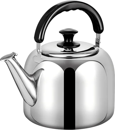 Tetera Silbante para Estufa, de Grado Alimentario de Acero Inoxidable 316, Hervidor de Agua Rápido, Tetera de Cocina con Mango Ergonómico, Capacidad