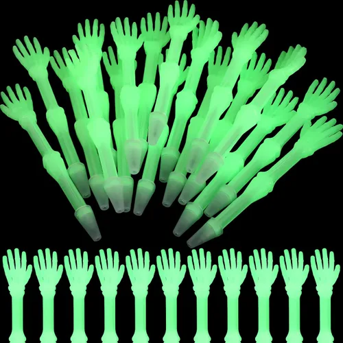 Seajan 50 bolígrafos de Halloween que brillan en la oscuridad con huesos de calavera novedosos bolígrafos de enfermería creativos para niños,