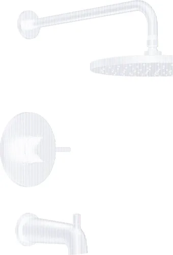 Miniatura 8 de Delta - Kit de regadera y grifo Modern con moldura, serie 14, negro mate, juego de bañera y ducha con cabezal de chorro sencillo, Touch-Clean, negro