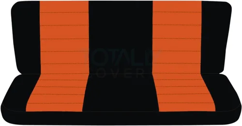 Miniatura 25 de Totally Covers Compatible con fundas de asiento de camión de dos tonos Ford F-150 Super Cab 1997-2003 (banco dividido trasero 40/60): negro y azul