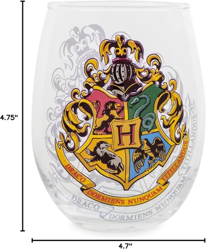Miniatura 8 de Silver Buffalo Harry Potter Hogwarts Crest - Vaso sin tallo con caja de exhibición, 20 onzas Escudo clásico de Hogwarts de Harry Potter