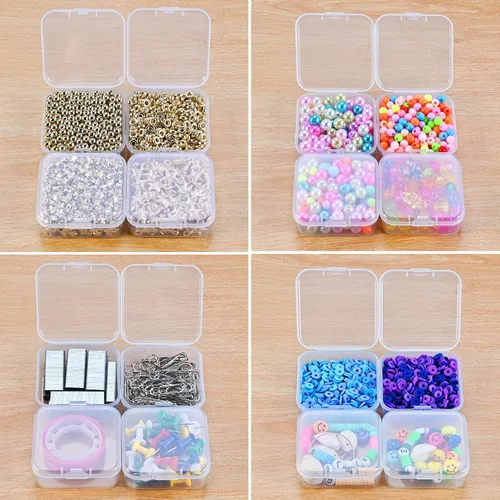 Miniatura 6 de Mathtoxyz Caja organizadora de 36 piezas, organizadores pequeños y contenedores de almacenamiento, soporte rectangular, fundas de plástico