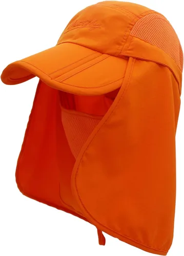 Miniatura 9 de Sombrero de sol transpirable de ala ancha UPF 50+ con solapa para el cuello, protección UV, gorra de secado rápido para verano, pesca al aire libre