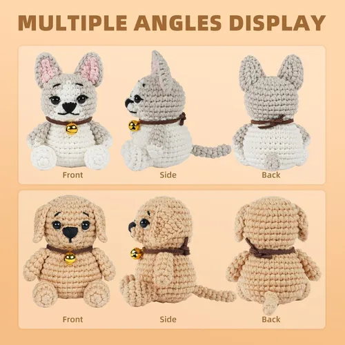 Miniatura 7 de MOREJMTT Kit de ganchillo para principiantes, aprende a tejer, incluye hilo suave fácil de tejer, tutorial en video paso a paso, gancho, regalo