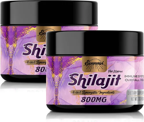 Miniatura 8 de Shilajit orgánico puro del Himalaya de 800 mg, resina Shilajit de máxima potencia de grado dorado, suplemento Shilajit con mezcla natural 8 en 1