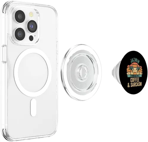 Miniatura 4 de JAZMIN Vibes Only Cute Retro Girls JAZMIN Name PopSockets MagSafe PopGrip para iPhone