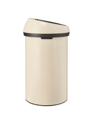 Miniatura 3 de Brabantia Bote de basura grande de 16 galones (beige suave) tapa extraíble, cubo de basura abierto suave al tacto