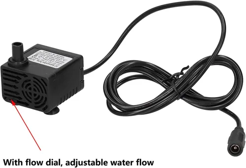 Miniatura 5 de Bomba de agua sumergible sin escobillas de 12V CC, para estanque, acuario, fuente solar, hidroponía, elevación de 3.9 ft 500L/H 12V 5W bomba