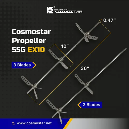 Miniatura 3 de Cosmostar - Cuchilla expandible de acero inoxidable para mezclar pintura de 55 galones, herramientas de hélice para pintura epoxi, resina, paleta