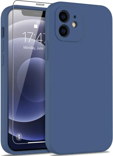 Miniatura 86 de DEENAKIN Funda de silicona compatible con iPhone 12 con protector de pantalla, mejora la protección de la cámara, funda protectora suave y flexible