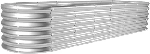 Miniatura 9 de Land Guard Kit de cama de jardín elevada galvanizada de 8 x 2 x 1 pies, cajas de jardín elevadas de capacidad de 108 galones para exteriores, camas