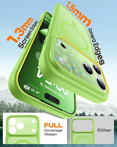 Miniatura 722 de TOCOL Funda para iPhone 11, compatible con Magsafe, protección completa de cámara, imanes integrados, protección contra caídas, funda translúcida