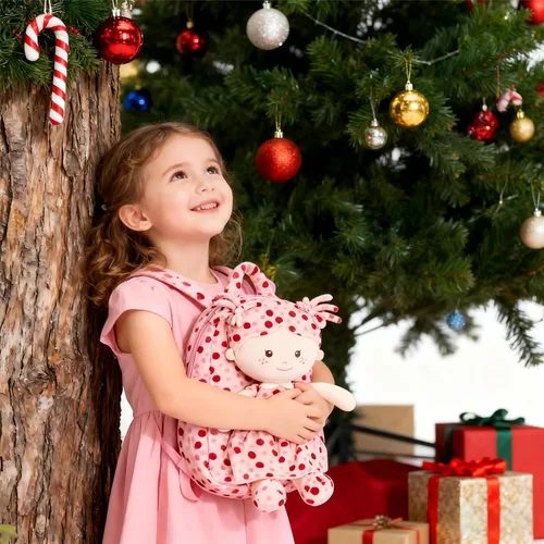 Miniatura 14 de Onetoo Mochila para niños pequeños, regalos de regreso a clases, mochilas para niñas y niños con muñecas de bebé ligeras y suaves en vestido