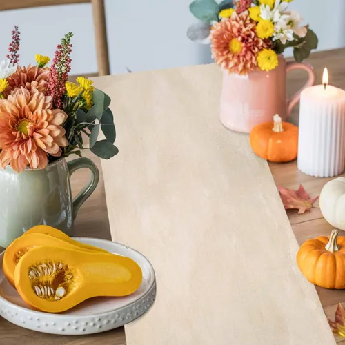 Miniatura 9 de Camino de mesa de otoño, caminos de mesa de vino y uva, cosecha, Acción de Gracias, vintage, barril de vino, de algodón, lino, bufanda, cocina, mesa