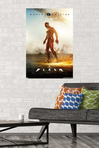 Miniatura 2 de DC Comics Movie The Flash - Póster de pared de una hoja, 34 pulgadas de largo x 22.4 pulgadas de ancho, versión premium sin marco