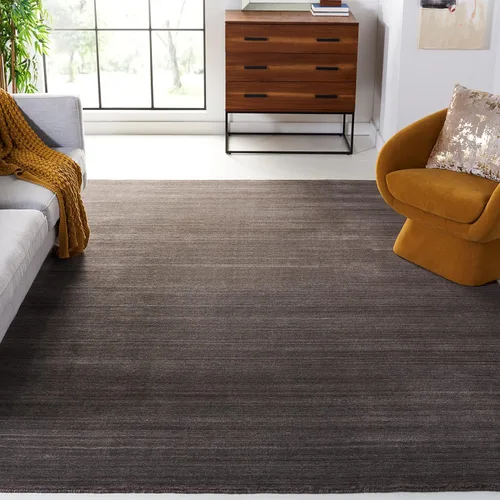 Miniatura 27 de SAFAVIEH Himalaya Collection - Alfombra decorativa, 3 x 5 pies, carbón, lana hecha a mano, ideal para zonas de alto tráfico en entrada, sala