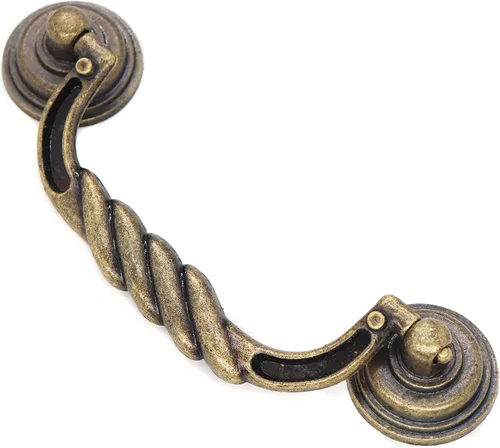 Miniatura 5 de Paquete de 2 tiradores de gabinete vintage de 4.25 pulgadas en tono bronce para puertas, armario, cajón de pecho