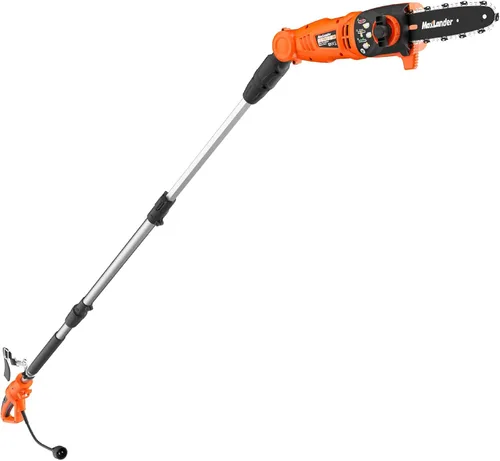 MAXLANDER Sierra eléctrica de poste de 8 pulgadas con cable, sierras de poste de 6 amperios para recortar árboles, sierra de poste de alcance máximo