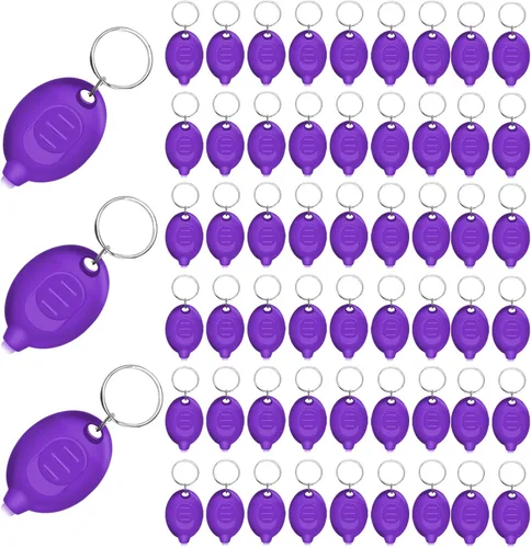 Miniatura 8 de Mini UV llevó la linterna del llavero, pequeña luz negra (6PCS) Tiny Flashlight, Key Ring Flashlight, 12 Lumen Portable Ultra Bright Battery