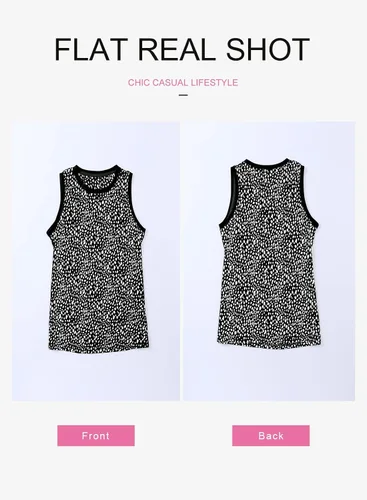 Miniatura 4 de Dokotoo Camisetas sin mangas con estampado de leopardo para mujer, cuello redondo, sin mangas, para verano, estilo casual