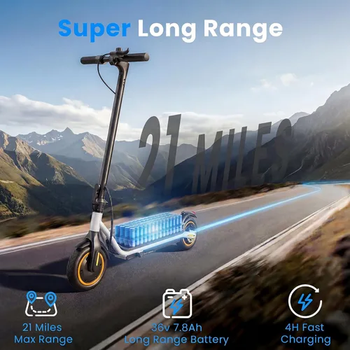 Miniatura 3 de Patinetes eléctricos – Scooter eléctrico para adultos, motor de 1200 W/1000 W/500 W, velocidad máxima de 28/25/21/18 MPH, neumáticos de 10