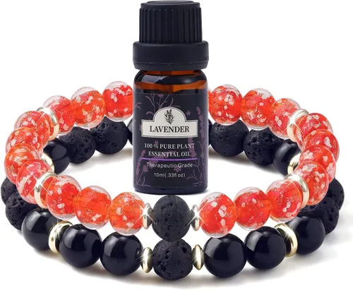 Miniatura 21 de 7 Chakra Bracelet Real Crystal Stone Beads Essential Oil Set Yoga Meditation Protection Lava Rock Jewelry Gifts for Women Men