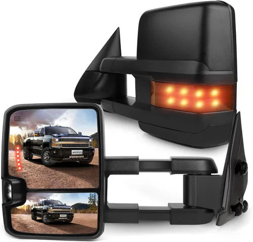 Miniatura 20 de SCITOO Espejos de remolque para Chevy Silverado 2014-2017 para GMC Sierra 1500 2015-2016 para Silverado para Sierra 2500HD 3500HD con control
