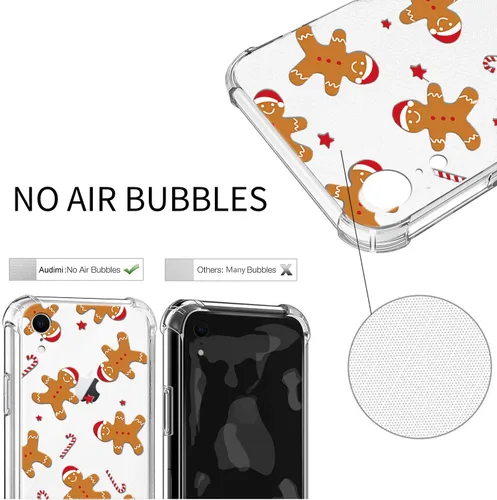 Miniatura 4 de Funda de Navidad para iPhone XR, diseño impreso de hombre de jengibre, transparente, suave, a prueba de golpes, funda protectora de TPU a prueba