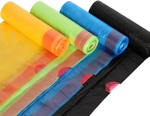 Bolsa de basura con cordón de 5 galones, coloridas bolsas de basura pequeñas para cocina, bolsas de basura para el hogar, cocina, baño, oficina, 4