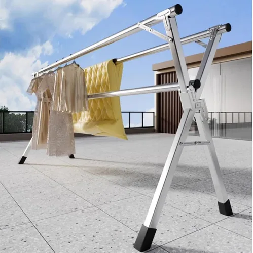 Miniatura 5 de Heavy Duty Stainless Steel Clothes Drying Rack, 160Cm Foldable & Retractable Laundry Stand with Wheels for Indoor/Outdoor Use – Space-Saving Garment