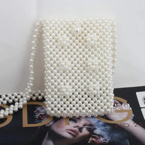 Miniatura 2 de LETODE Bolso de mano de lujo con borlas para mujer, bolso de mano de imitación para boda