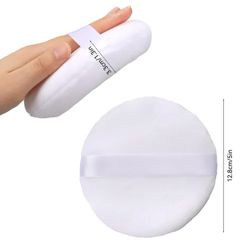 Miniatura 7 de 1 paquete de 1 soplete grande de 5 pulgadas para polvo facial, ultra suave, lavable, suelto, esponja de mezcla redonda, esponja para ajustar